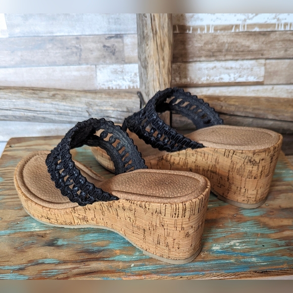 Grazie Sugar Skull Cork Wedges - Picture 5 of 11